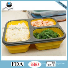Silicone Food Storage Container Foldable Bento Lunch Box Sfb09